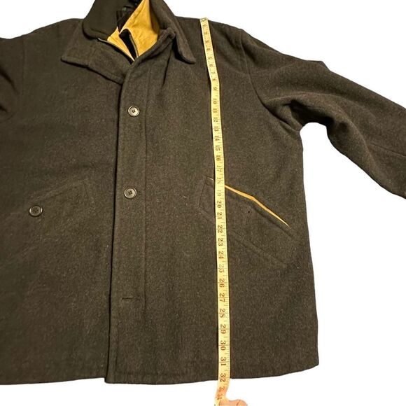 Vintage Savoy Taylor’s Guild Wool Blend Double Layered Men’s Peacoat Size Large - Picture 13 of 15